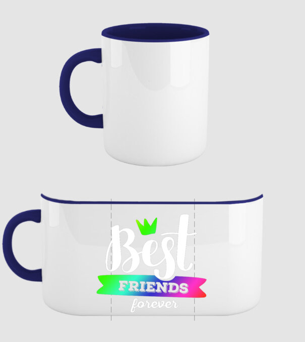 Best friends forever model albastru închis pe tricou