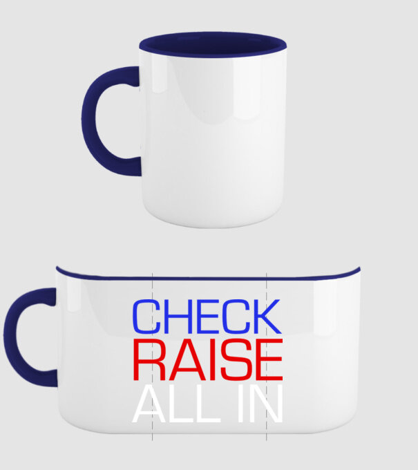 Check Raise model albastru închis pe tricou