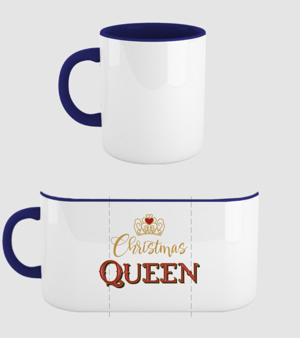 Christmas Queen model albastru închis pe tricou