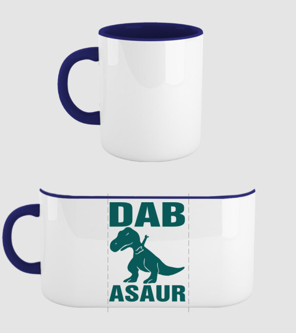 Dabasaur model albastru închis pe tricou