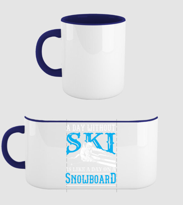 Day without SKI model albastru închis pe tricou