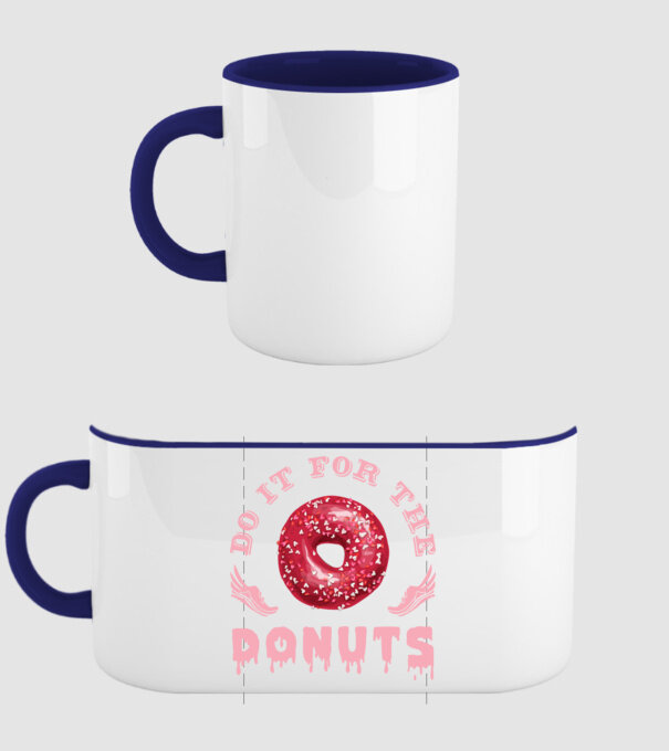 Do it for the donuts model albastru închis pe tricou