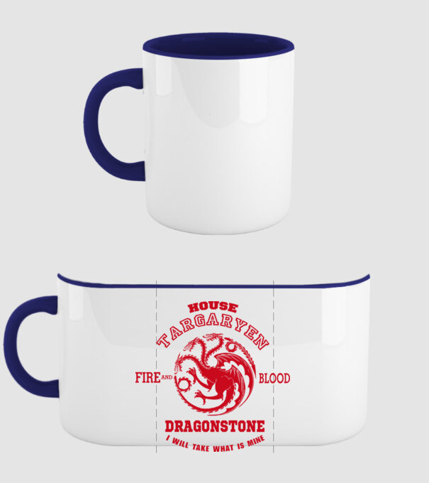 Dragonstone model albastru închis pe tricou
