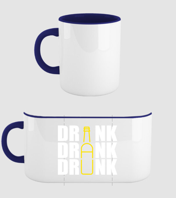 Drink drank drunk model albastru închis pe tricou