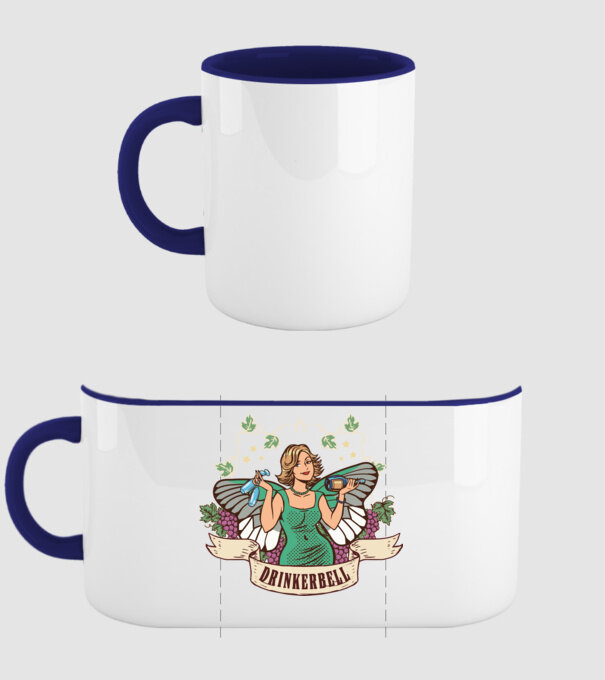 Drinkerbell model albastru închis pe tricou