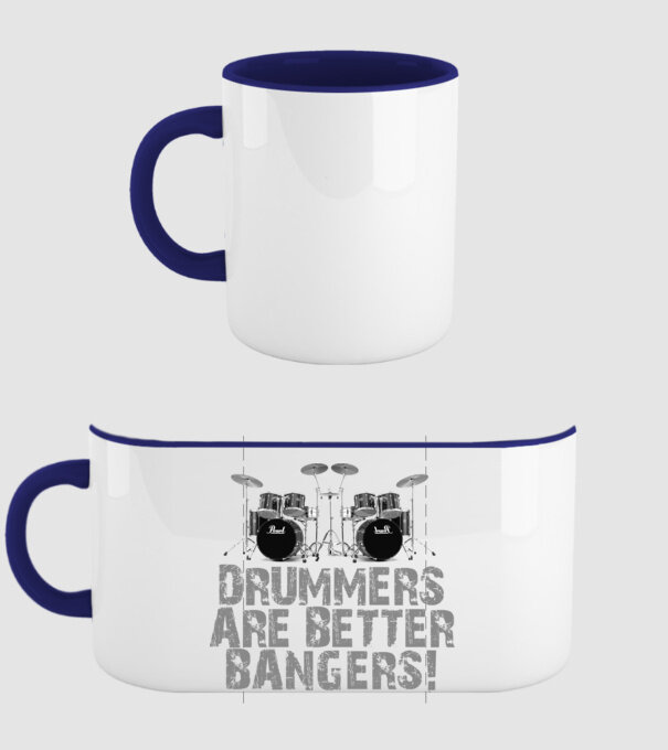Drummers are better bangers model albastru închis pe tricou