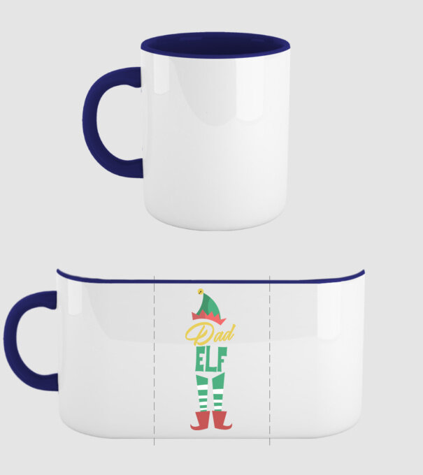 Elf family dad model albastru închis pe tricou