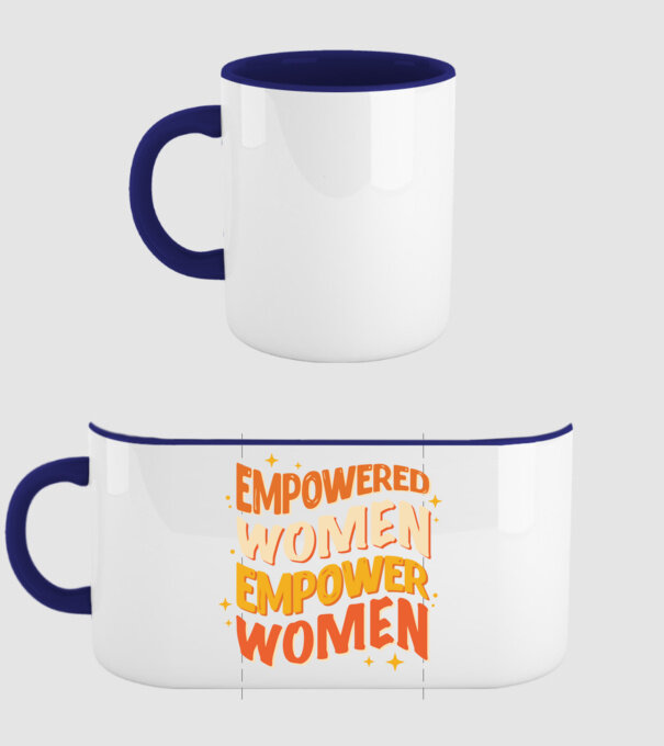 Empowered women empower women model albastru închis pe tricou