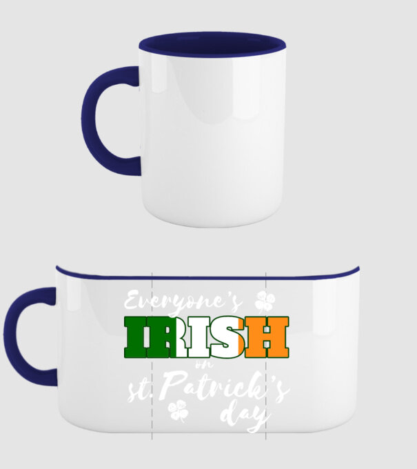 Everyone is irish flag model albastru închis pe tricou