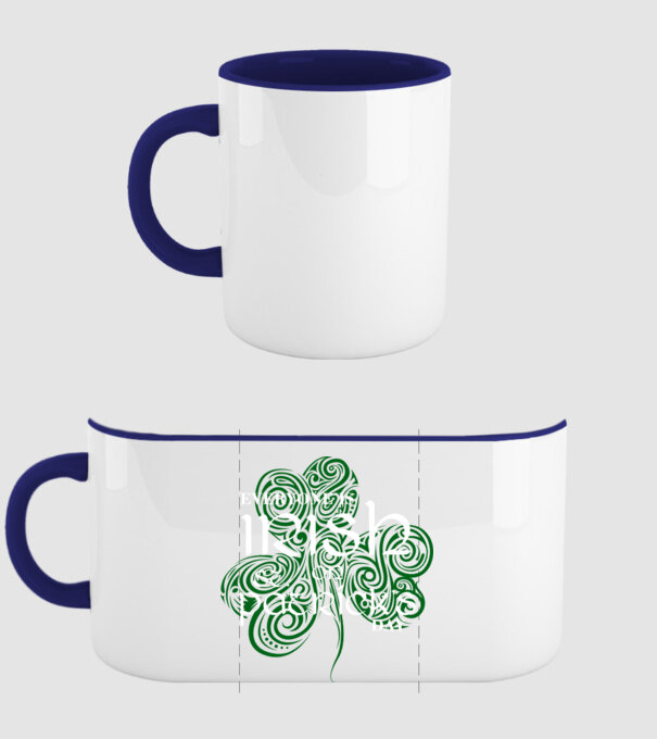 Everyone is irish shamrock model albastru închis pe tricou