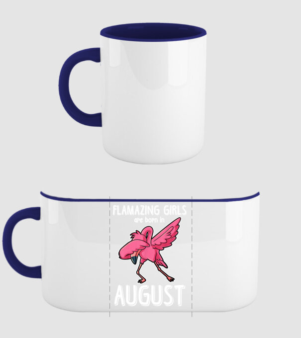 Flamazing girls are born in august model albastru închis pe tricou