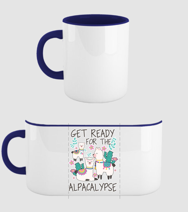 Get ready for the alpacalypse model albastru închis pe tricou