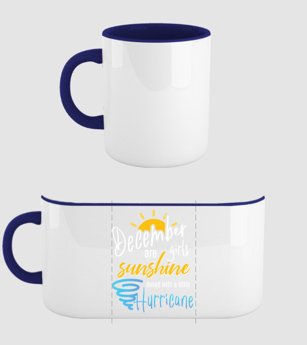 December Girls are Sunshine mixed with a little Hurricane model albastru închis pe tricou
