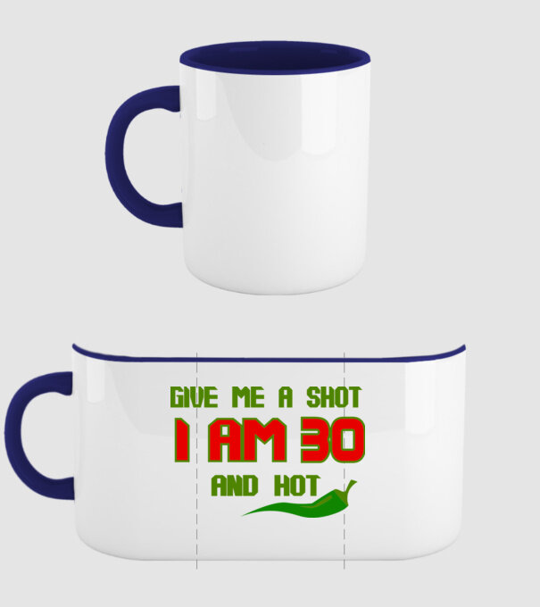 Give me a shot - 30 model albastru închis pe tricou