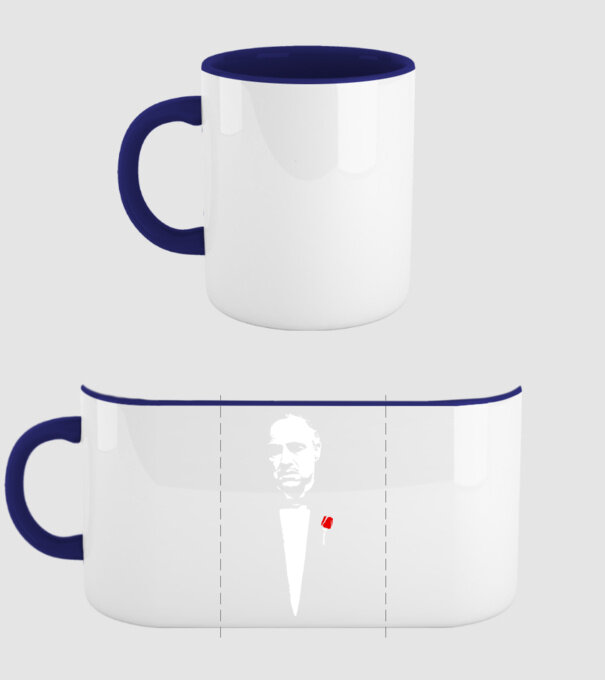 godfather cu trandafir model albastru închis pe tricou