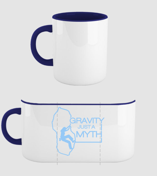 Gravity just a myth model albastru închis pe tricou