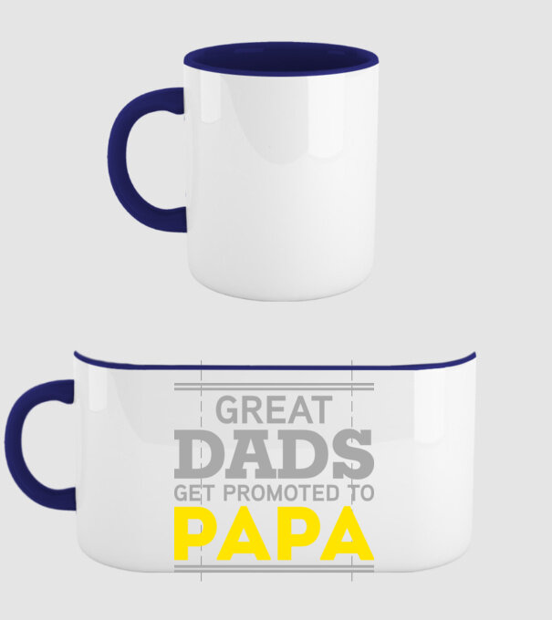 Great dads get promoted to papa model albastru închis pe tricou