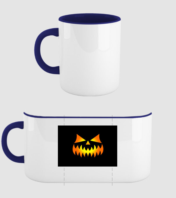 CAP DE DOVLEAC DE HALLOWEEN model albastru închis pe tricou