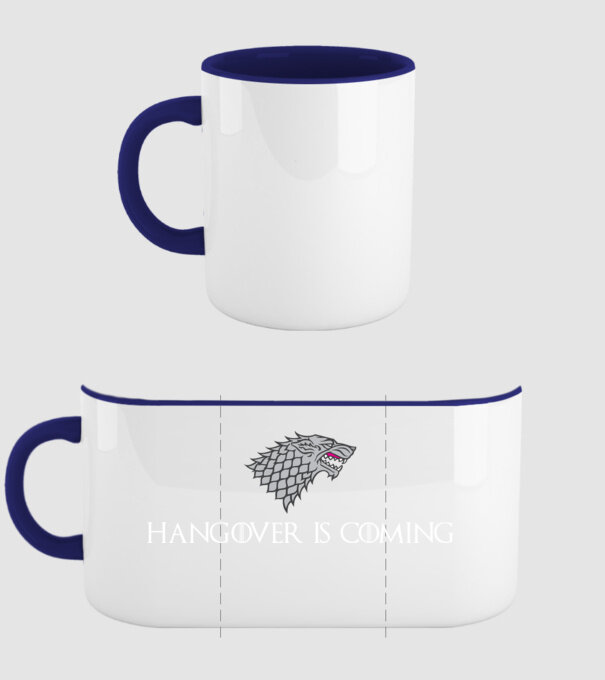 Hangover is coming model albastru închis pe tricou