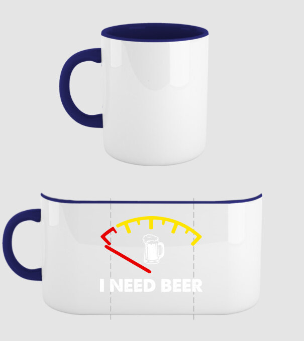 I need beer model albastru închis pe tricou