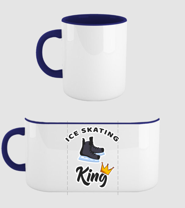 Ice skatin King model albastru închis pe tricou