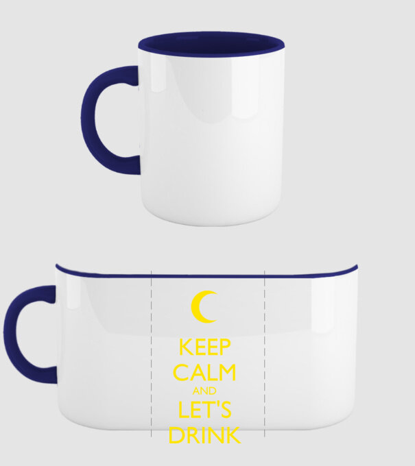 keep calm and lets drink model albastru închis pe tricou