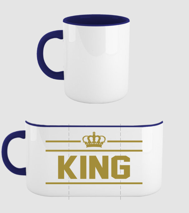 King model albastru închis pe tricou