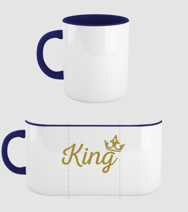 King model albastru închis pe tricou