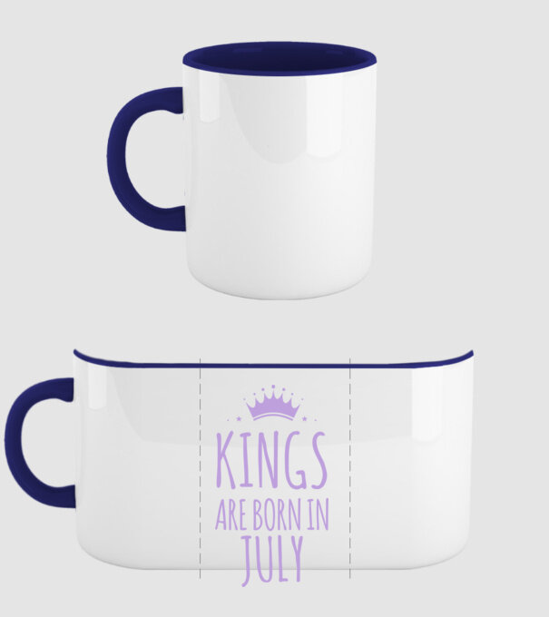 Kings are born in - July model albastru închis pe tricou
