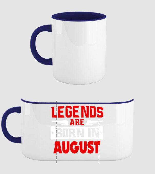 Legends are born in August model albastru închis pe tricou