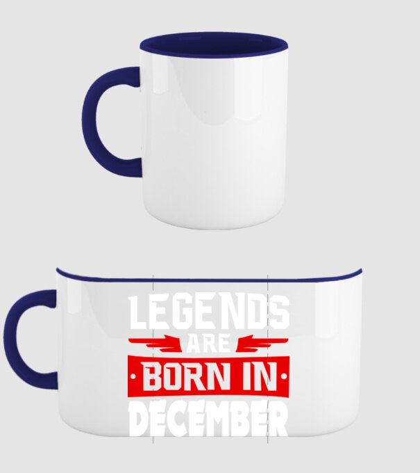 Legends are born in December model albastru închis pe tricou