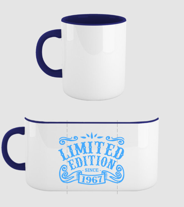 Limited edition 1967 model albastru închis pe tricou