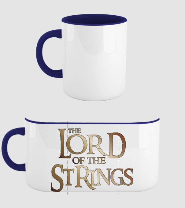 Lord of the Strings model albastru închis pe tricou