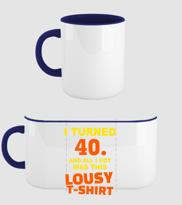 Lousy T-shirt 40 model albastru închis pe tricou