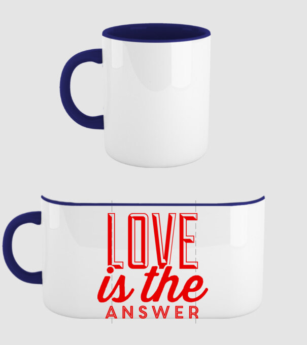 love in answer model albastru închis pe tricou