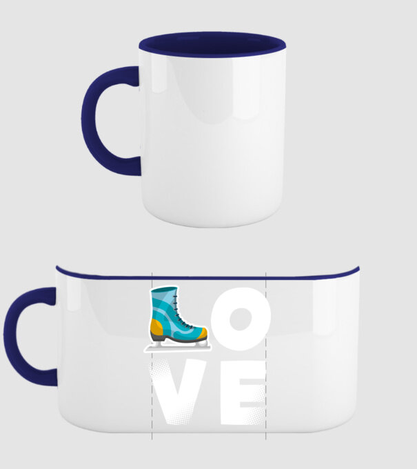 love model albastru închis pe tricou