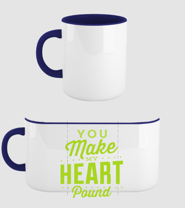 Make my heart model albastru închis pe tricou