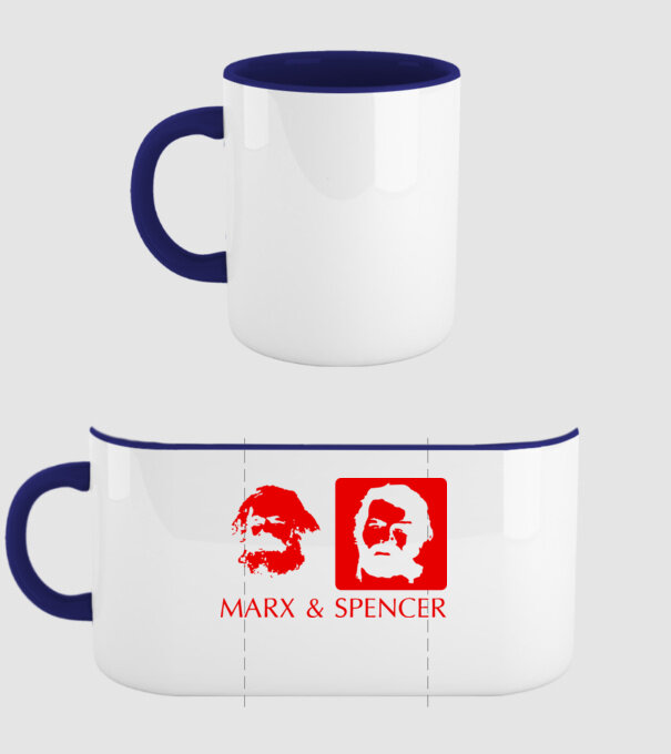 MARX and Spencer model albastru închis pe tricou