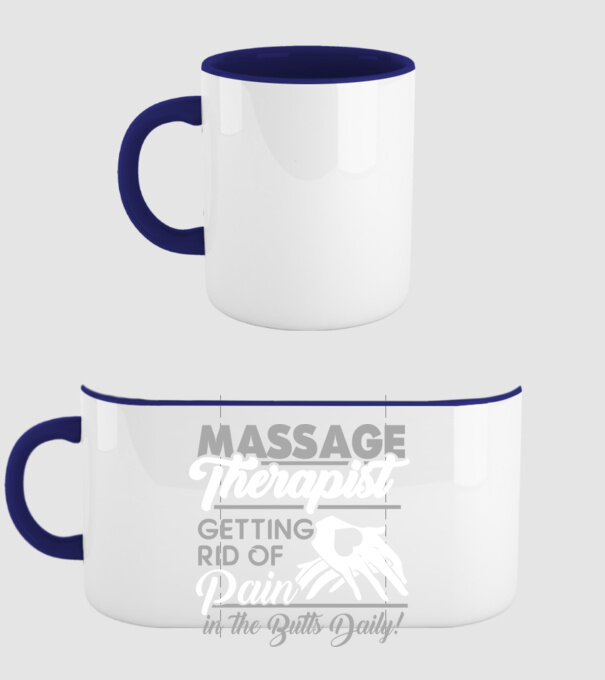 Massage pain model albastru închis pe tricou
