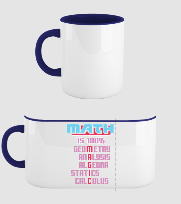 Math magic retro model albastru închis pe tricou
