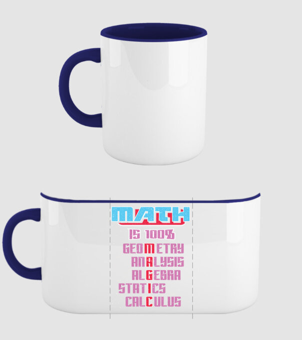 MATH magic retro prespălat model albastru închis pe tricou