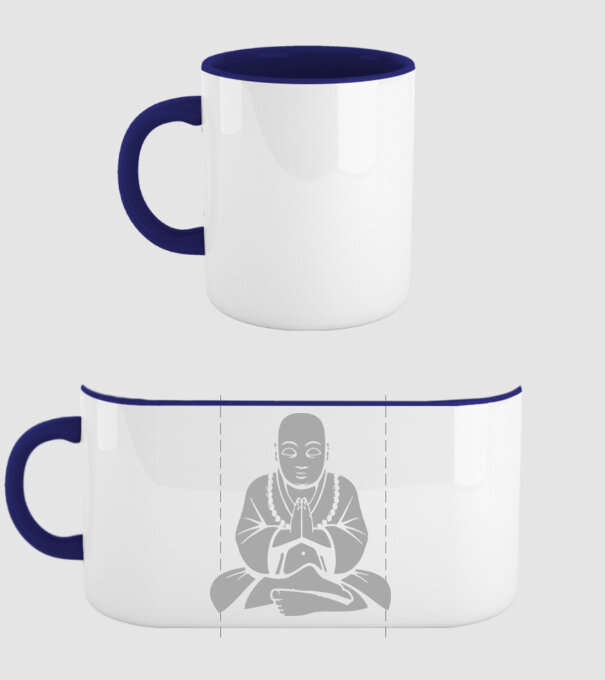 monk model albastru închis pe tricou