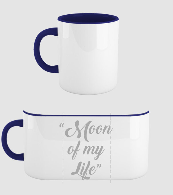 Moon of my life model albastru închis pe tricou