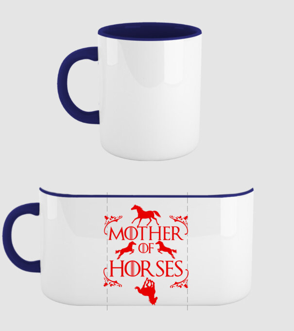 Mother of Horses model albastru închis pe tricou