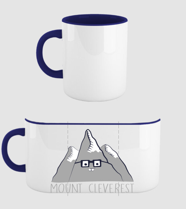 Mount cleverest model albastru închis pe tricou