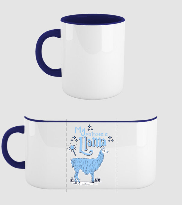 My patronus is Llama model albastru închis pe tricou