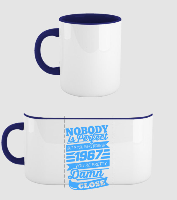 Nobody 1967 model albastru închis pe tricou