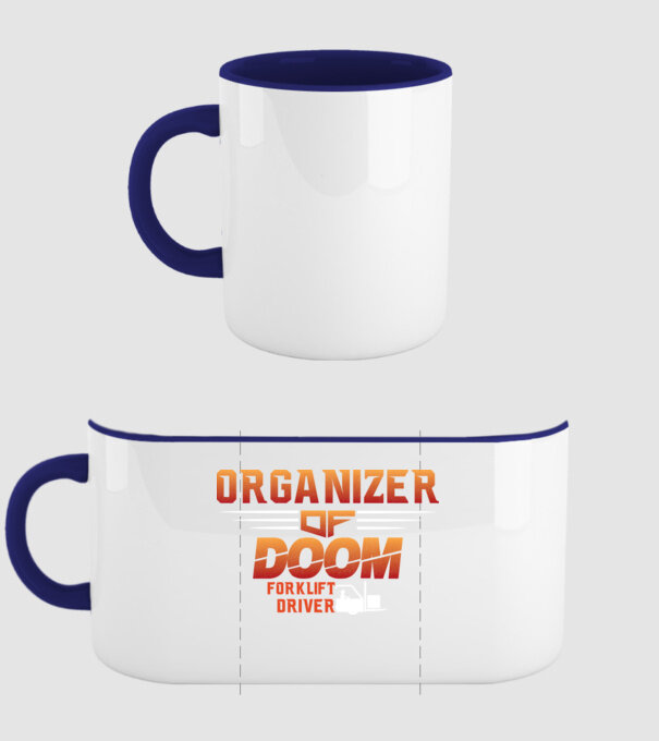 organizer of DOOM model albastru închis pe tricou