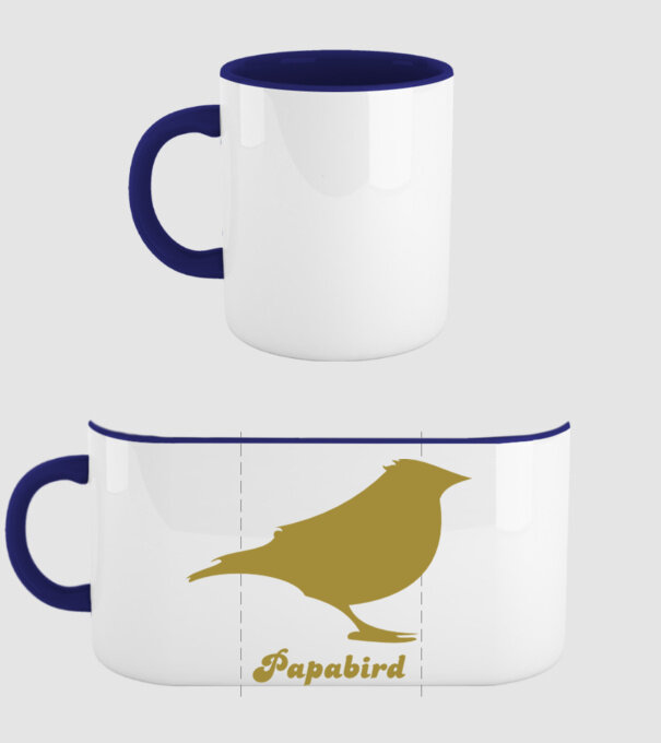 Papa bird model albastru închis pe tricou