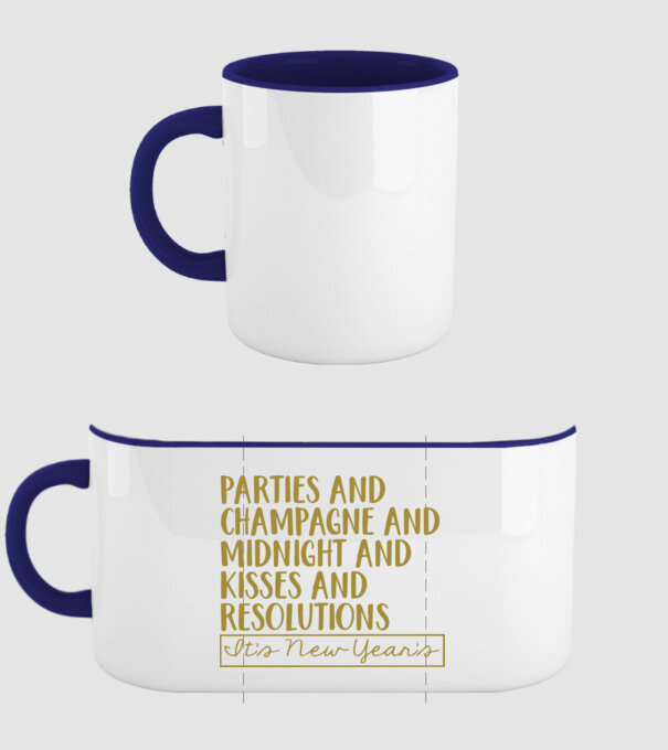 Parties champagne model albastru închis pe tricou